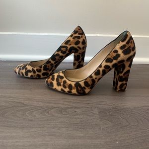J.Crew Leopard Print Block Heels | 9.5